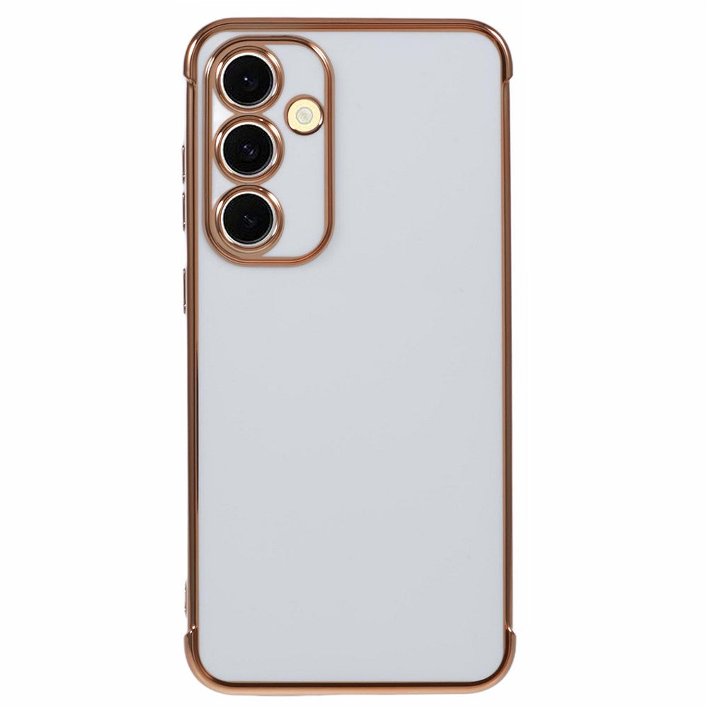 Samsung Galaxy A14 4G / 5G-cover med galvaniseret ramme og blødt TPU-foder