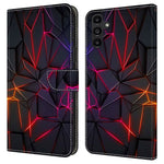 Samsung Galaxy A14 4G / 5G Skal Mönster Tryckt Skyddande Skal TPU + PU Läder Flip mobilskal