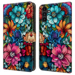 Samsung Galaxy A14 4G / 5G Skal Mönster Tryckt Skyddande Skal TPU + PU Läder Flip mobilskal