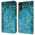 Samsung Galaxy A14 4G / 5G Skal Mönster Tryckt Skyddande Skal TPU + PU Läder Flip mobilskal