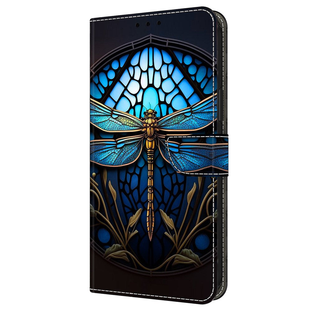 Samsung Galaxy A14 4G / 5G Skal Mönster Tryckt Skyddande Skal TPU + PU Läder Flip mobilskal