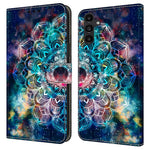 Samsung Galaxy A14 4G / 5G Skal Mönster Tryckt Skyddande Skal TPU + PU Läder Flip mobilskal