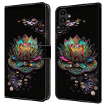 Samsung Galaxy A14 4G / 5G Skal Mönster Tryckt Skyddande Skal TPU + PU Läder Flip mobilskal