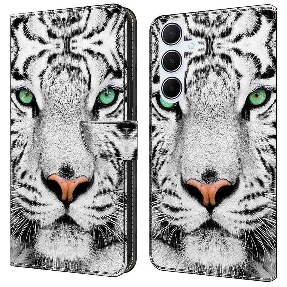 Til Samsung Galaxy A16 5G / A16 4G Cover Mønstertrykt beskyttende cover TPU+PU læder flip telefoncover