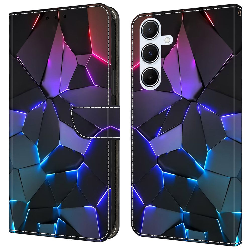 Til Samsung Galaxy A16 5G / A16 4G Cover Mønstertrykt beskyttende cover TPU+PU læder flip telefoncover