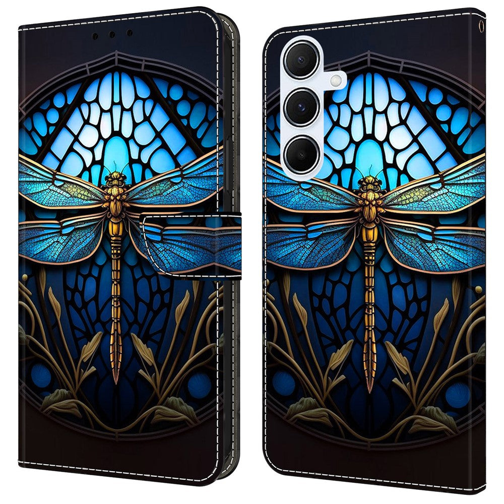 Til Samsung Galaxy A16 5G / A16 4G Cover Mønstertrykt beskyttende cover TPU+PU læder flip telefoncover