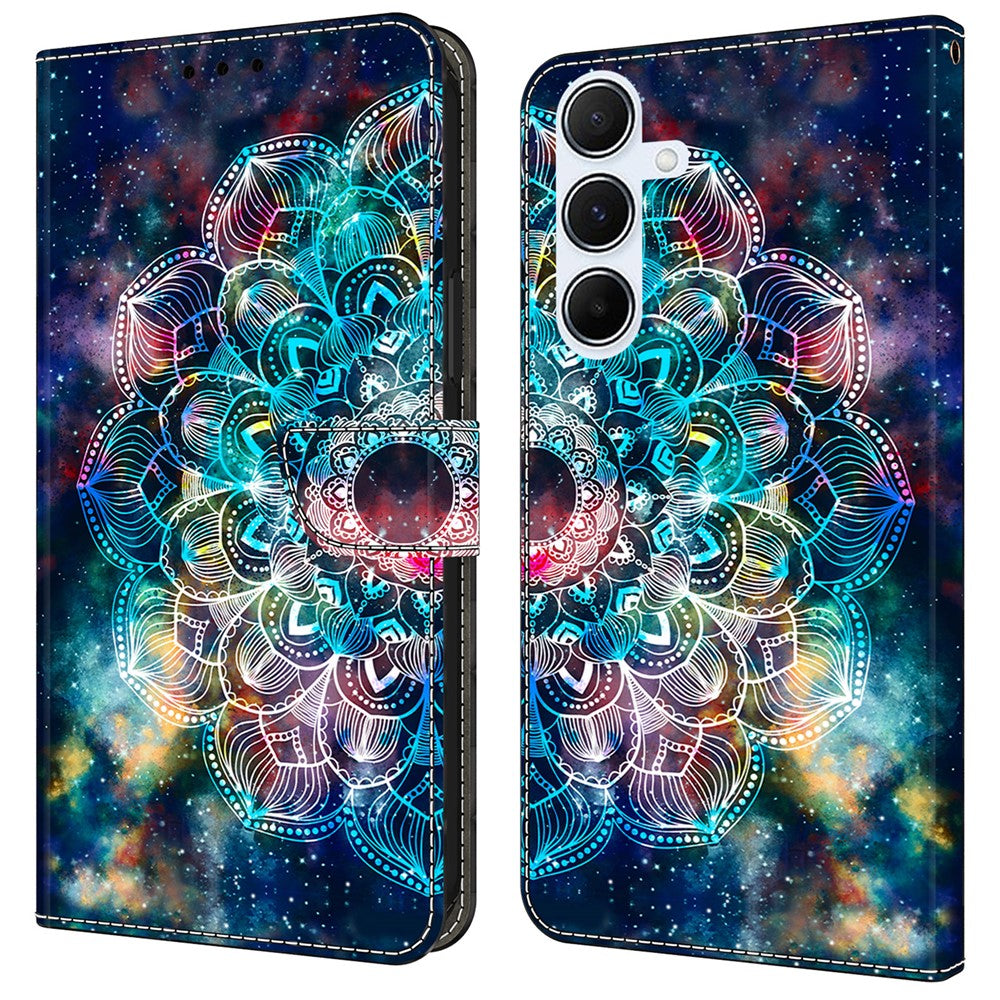 Til Samsung Galaxy A16 5G / A16 4G Cover Mønstertrykt beskyttende cover TPU+PU læder flip telefoncover