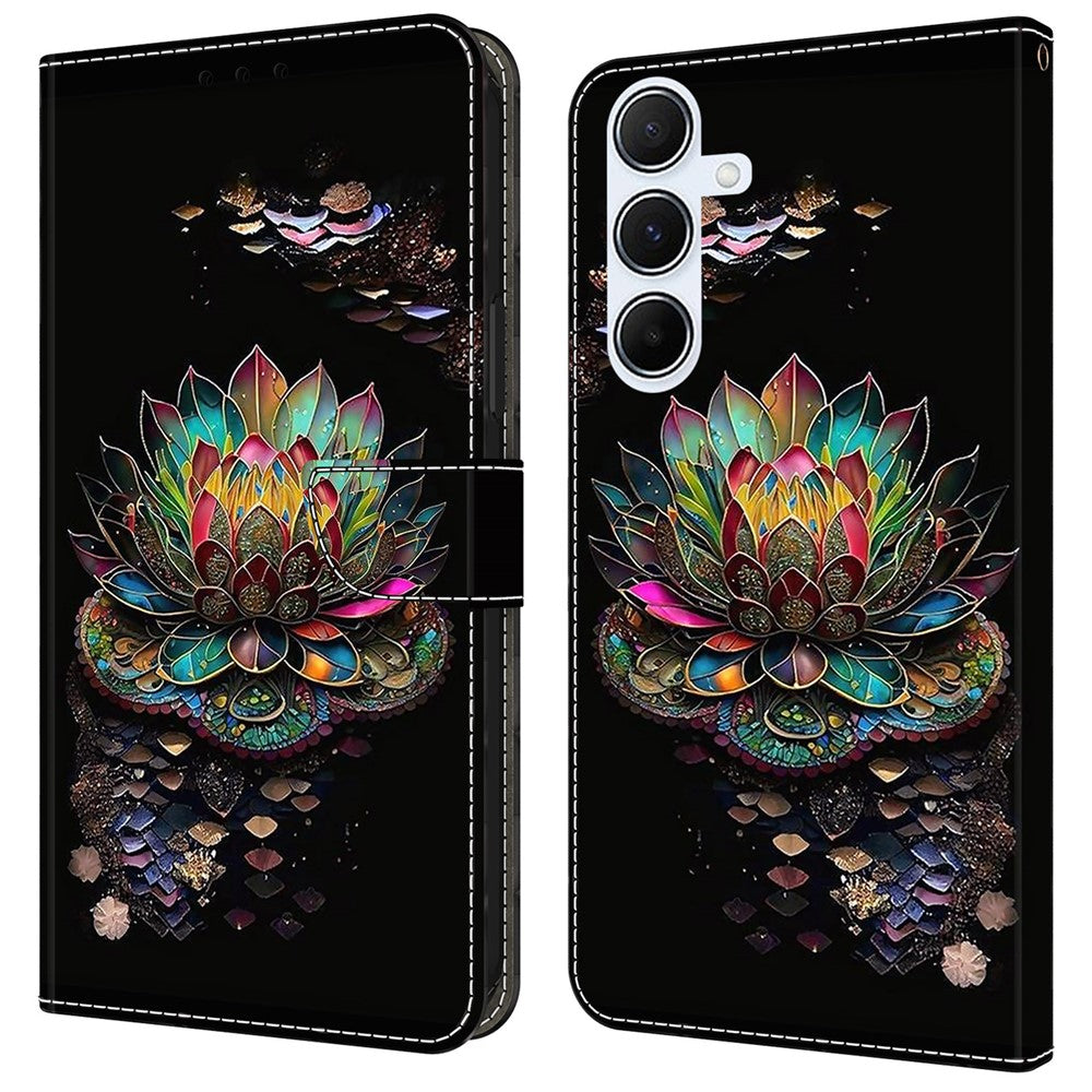 Til Samsung Galaxy A16 5G / A16 4G Cover Mønstertrykt beskyttende cover TPU+PU læder flip telefoncover