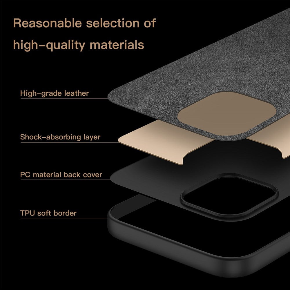 For Xiaomi 14T Pro Case Retro Leather Coated PC+TPU Phone Cover