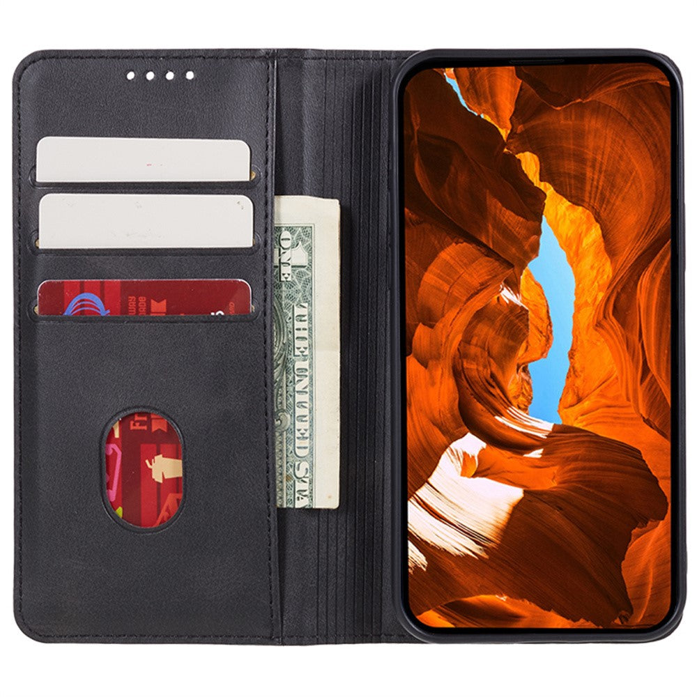 For Xiaomi 14T Case Strong Magnetic PU Leather Phone Cover Calf Texture