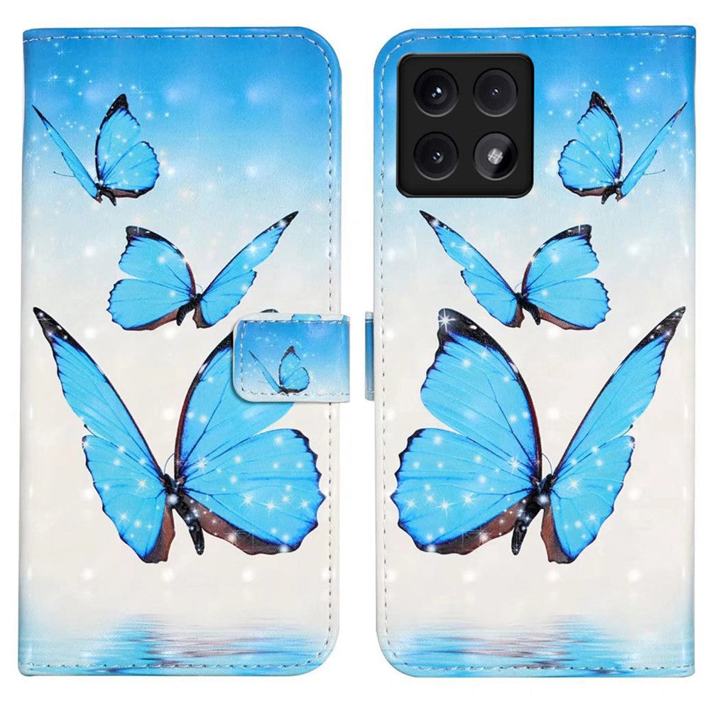 For Xiaomi 14T Case 3D Creative Pattern PU Leather Stand Phone Cover