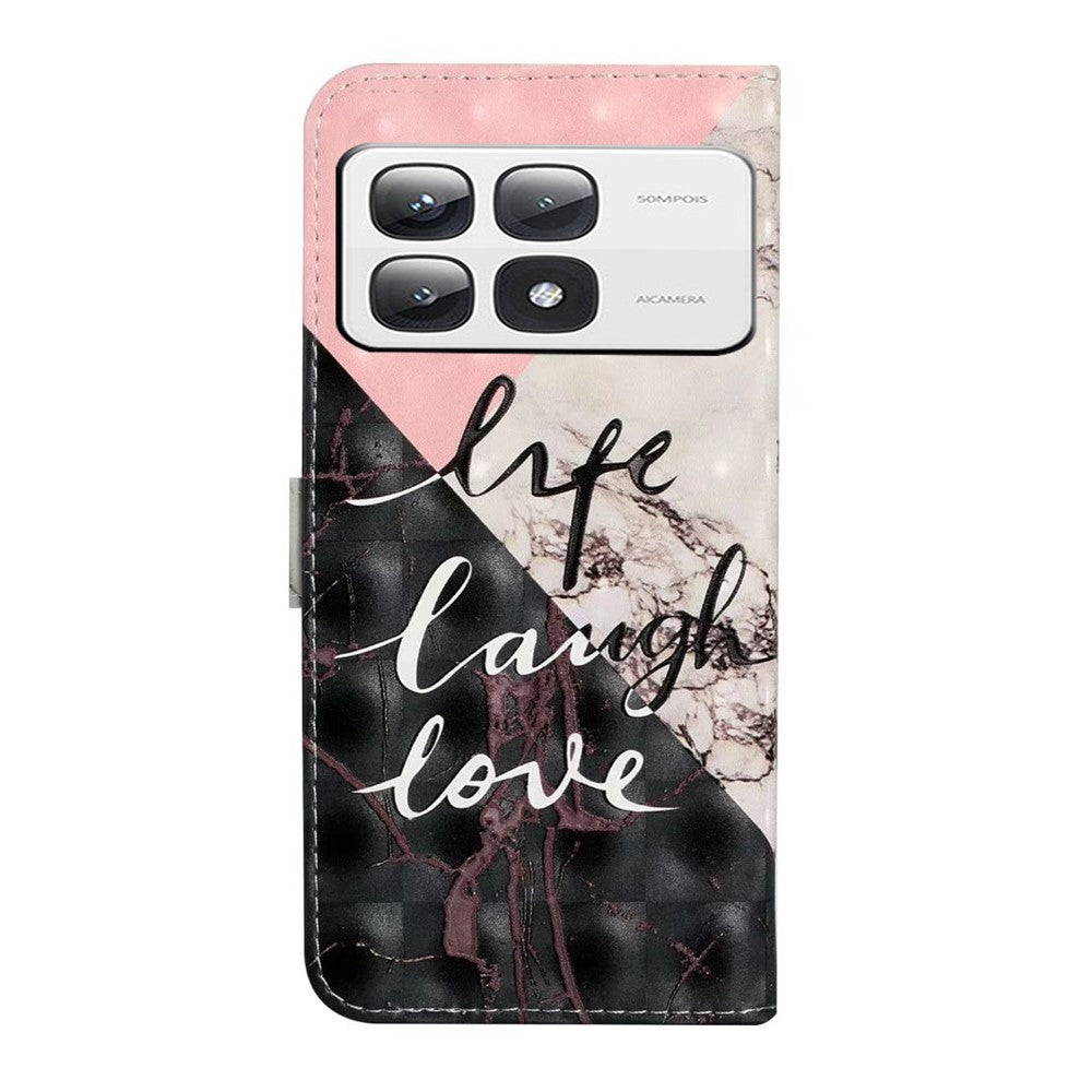 For Xiaomi 14T Pro Case 3D Creative Pattern PU Leather Stand Phone Cover