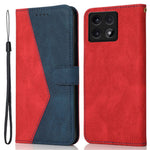 For Xiaomi 14T Cover Color Splicing Wallet Stand Leather Phone Case with Wrist Strap
