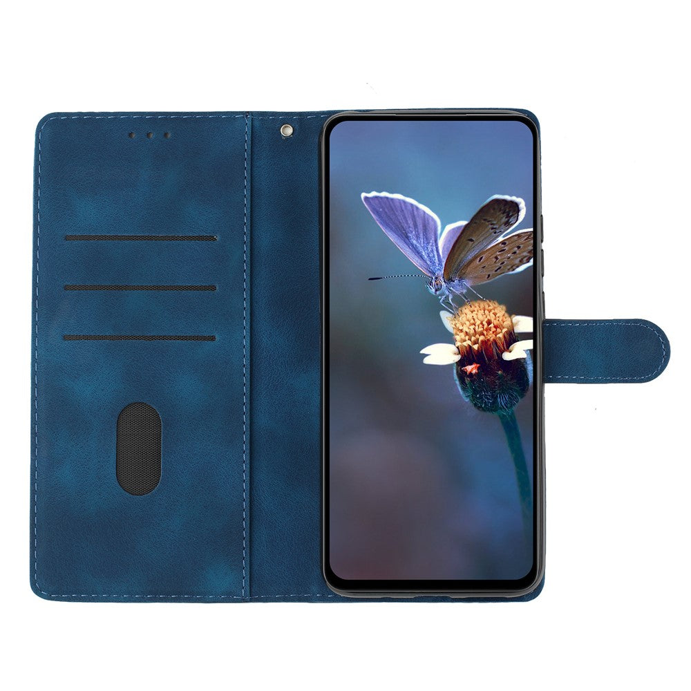 For Xiaomi 14T Pro Case Leather Imprinted Flower Phone Cover Wallet with Wrist Strap