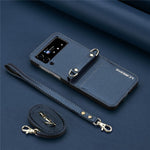 LC.IMEEKE L1 til Samsung Galaxy Z Flip4 5G cover i læder+PC med stropper og kortlommer