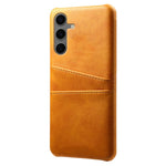 For Samsung Galaxy S24 FE Case Dual Card Slots PU Leather + Hard PC Phone Cover