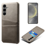 For Samsung Galaxy S24 FE Case Dual Card Slots PU Leather + Hard PC Phone Cover
