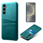 For Samsung Galaxy S24 FE Case Dual Card Slots PU Leather + Hard PC Phone Cover