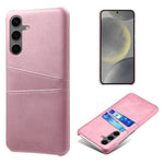 For Samsung Galaxy S24 FE Case Dual Card Slots PU Leather + Hard PC Phone Cover