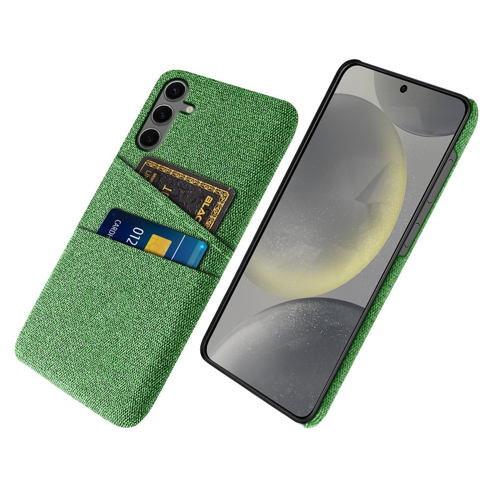 For Samsung Galaxy S24 FE Case Cloth + Hard PC Phone Cover with Dual Card Slots