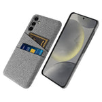 For Samsung Galaxy S24 FE Case Cloth + Hard PC Phone Cover with Dual Card Slots