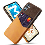 Til Samsung Galaxy M35 5G Cover Stoftekstur PU Læder Hårdt PC Kortlomme Telefoncover
