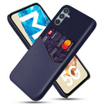 Til Samsung Galaxy M35 5G Cover Stoftekstur PU Læder Hårdt PC Kortlomme Telefoncover