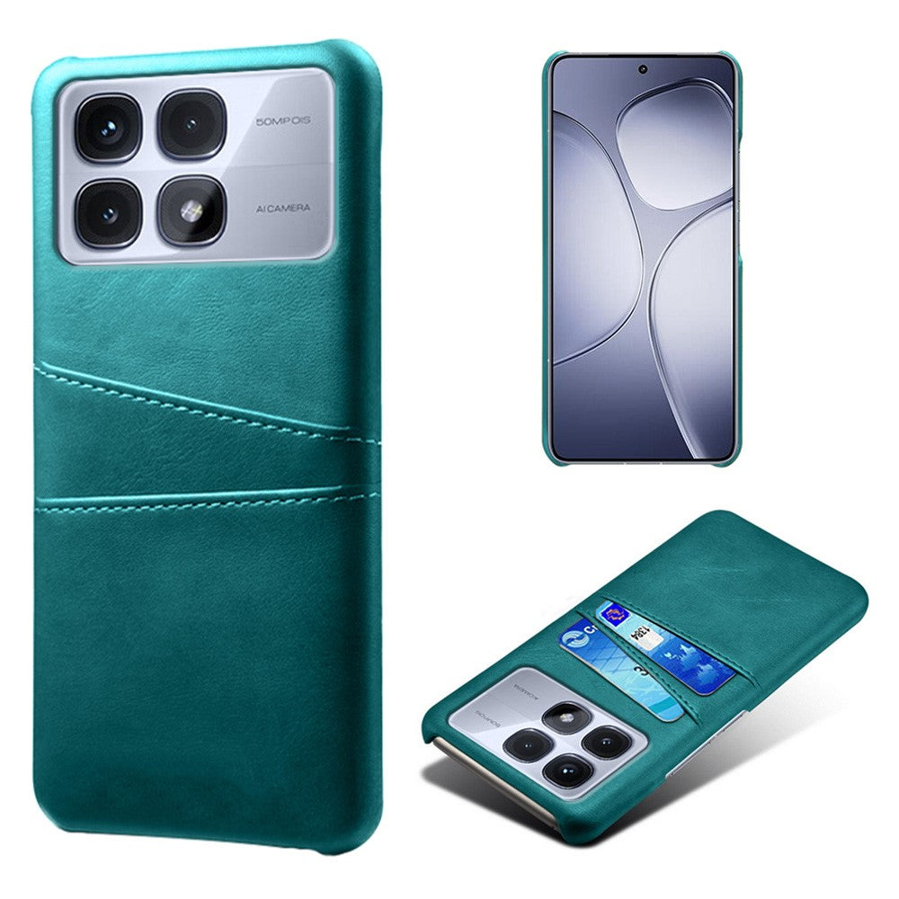 Xiaomi Redmi K70 Ultra-skal med dubbla kortplatser i PU-läder + hårt PC-mobilskal