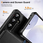 For Samsung Galaxy A55 5G Case Card Slot Kickstand Leather+TPU Reinforced Corner Phone Cover