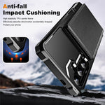 For Samsung Galaxy A55 5G Case Card Slot Kickstand Leather+TPU Reinforced Corner Phone Cover