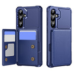For Samsung Galaxy A55 5G Case Card Slot Kickstand Leather+TPU Reinforced Corner Phone Cover