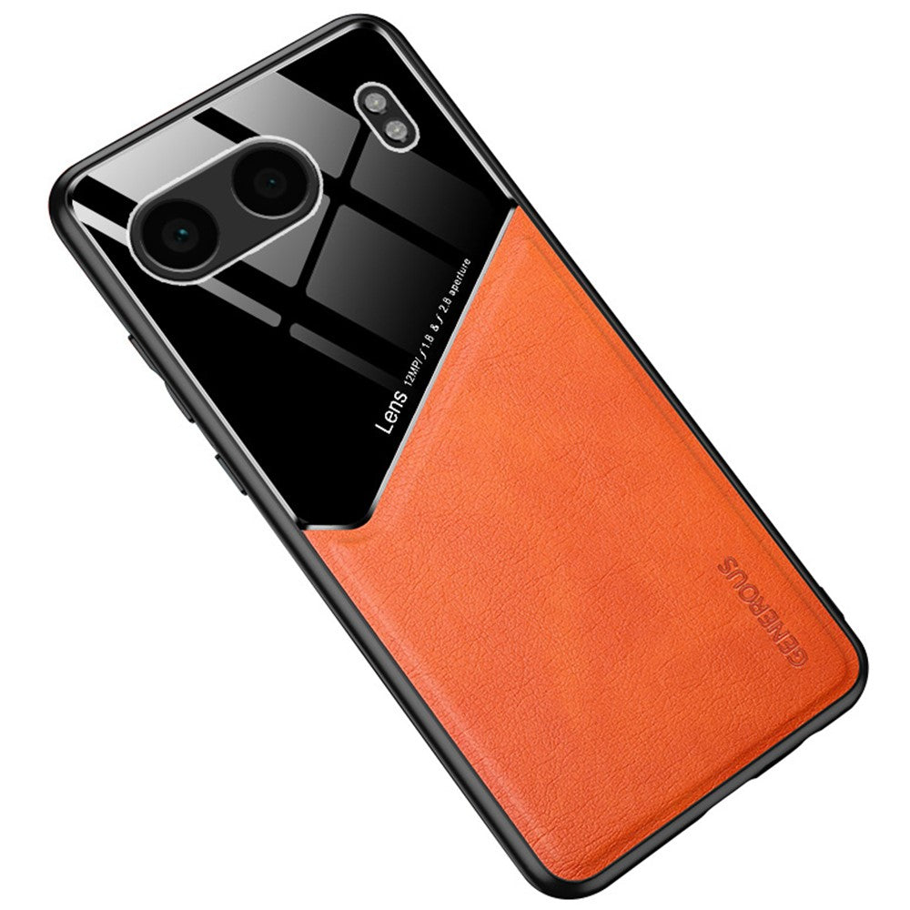 For OnePlus Nord 4 Case Leather Coated PC+TPU Phone Back Cover