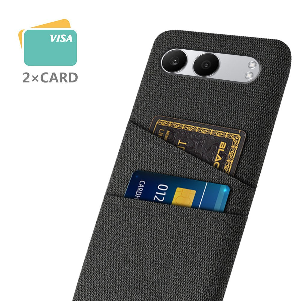 For OnePlus Nord 4 Case Cloth + Hard PC Phone Cover with Dual Card Slots