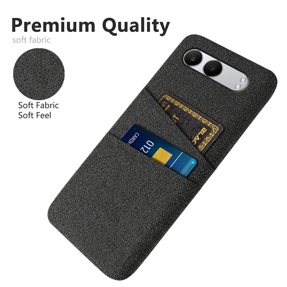For OnePlus Nord 4 Case Cloth + Hard PC Phone Cover with Dual Card Slots