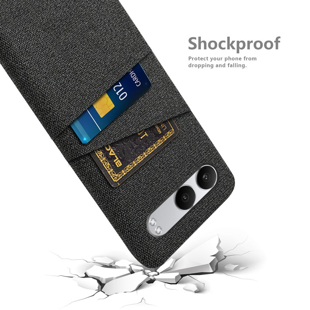 For OnePlus Nord 4 Case Cloth + Hard PC Phone Cover with Dual Card Slots