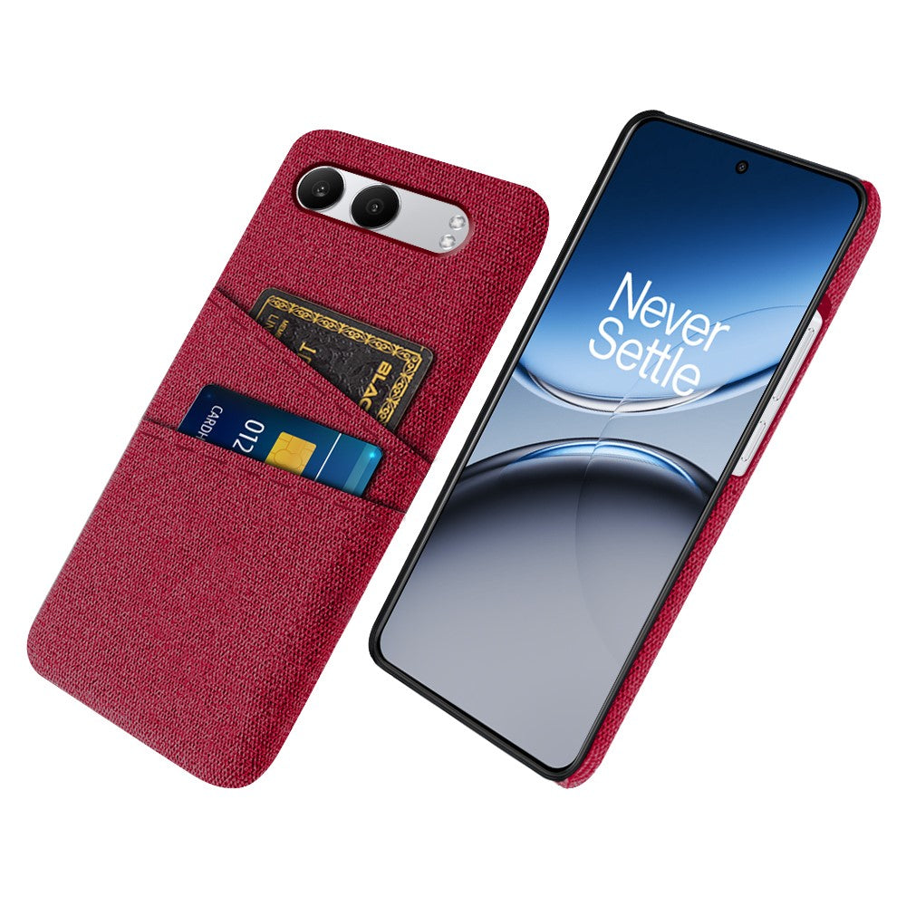 For OnePlus Nord 4 Case Cloth + Hard PC Phone Cover with Dual Card Slots