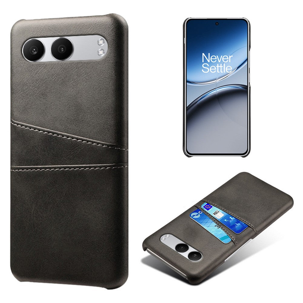 Til OnePlus Nord 4-etui Dobbeltkortpladser PU-læder + hårdt pc-telefoncover