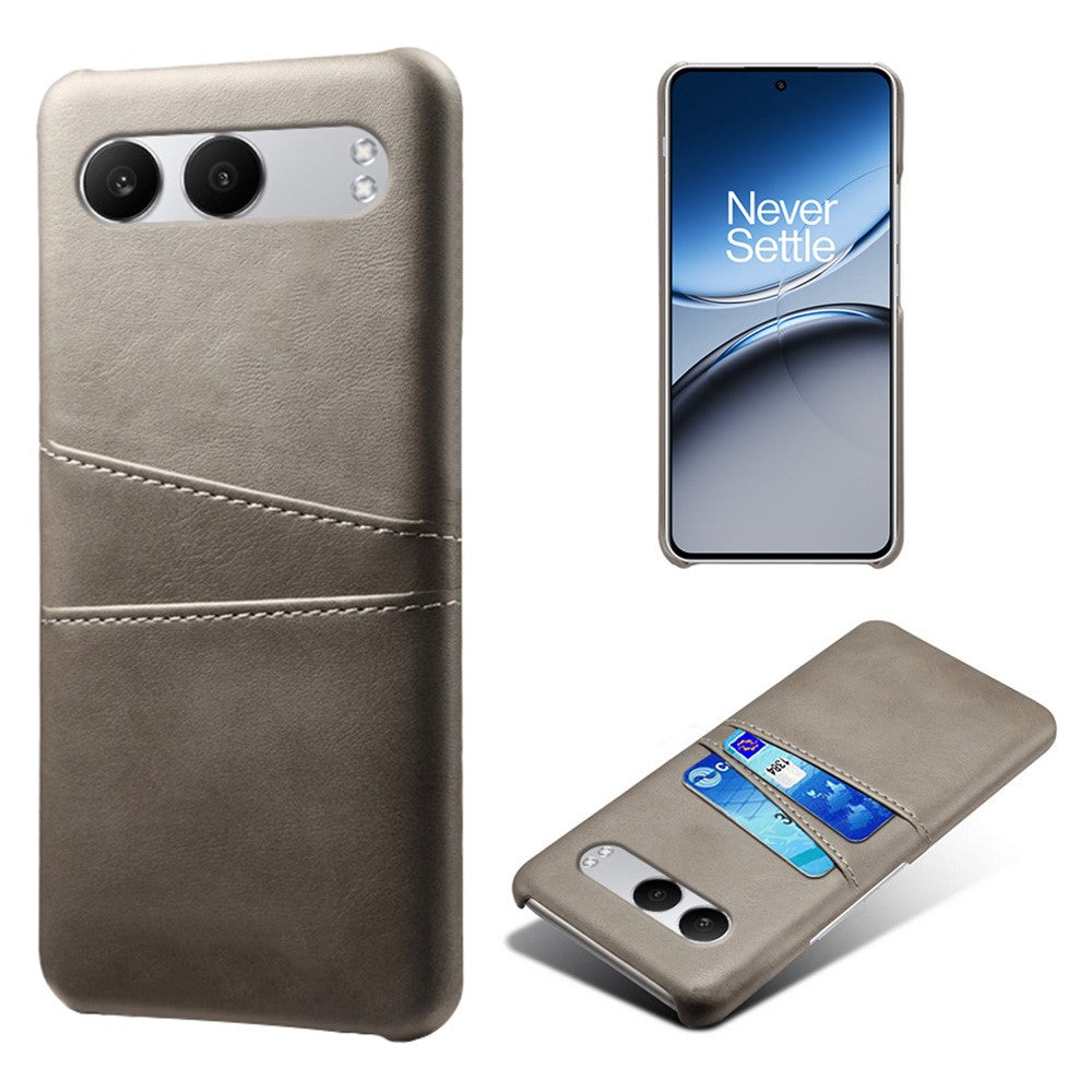 Til OnePlus Nord 4-etui Dobbeltkortpladser PU-læder + hårdt pc-telefoncover