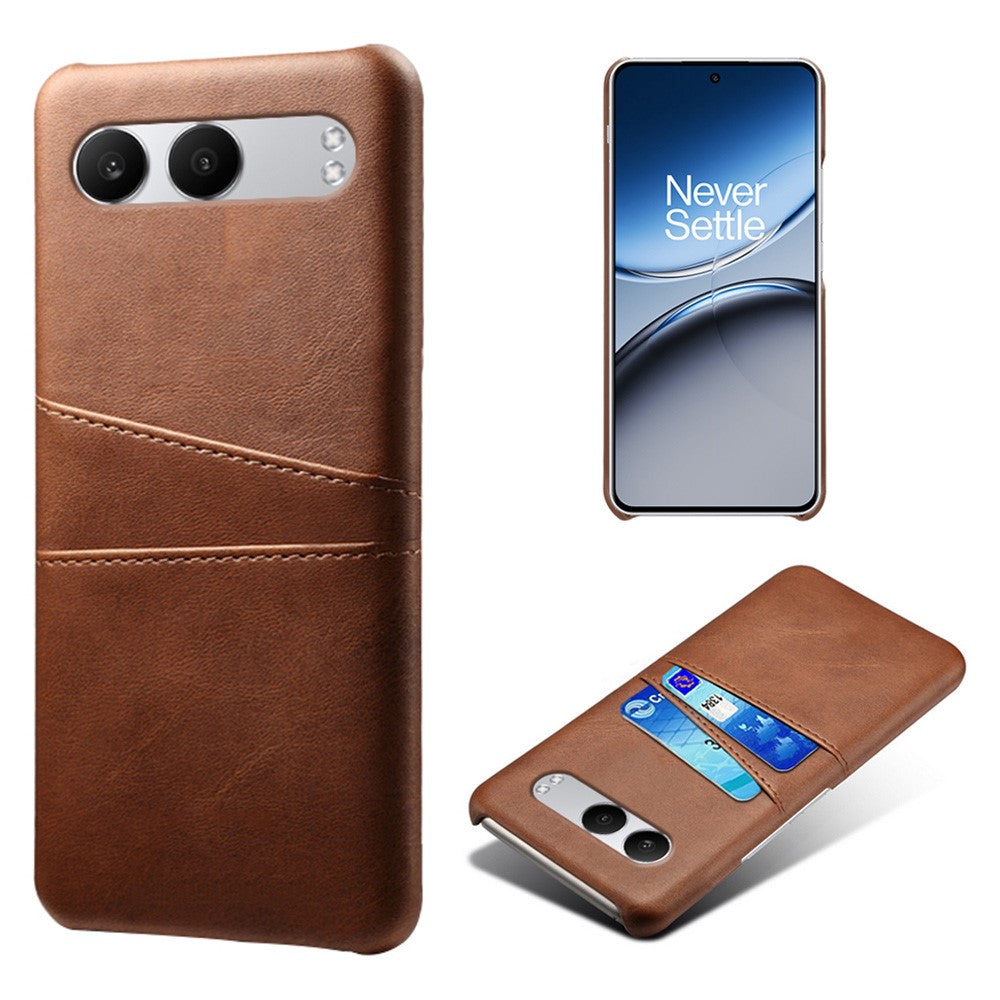 Til OnePlus Nord 4-etui Dobbeltkortpladser PU-læder + hårdt pc-telefoncover