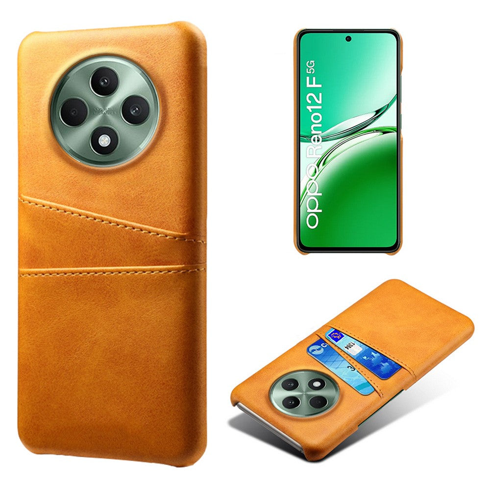 Oppo Reno12 F 5G-skal med dubbla kortplatser i PU-läder + hårt PC-mobilskal