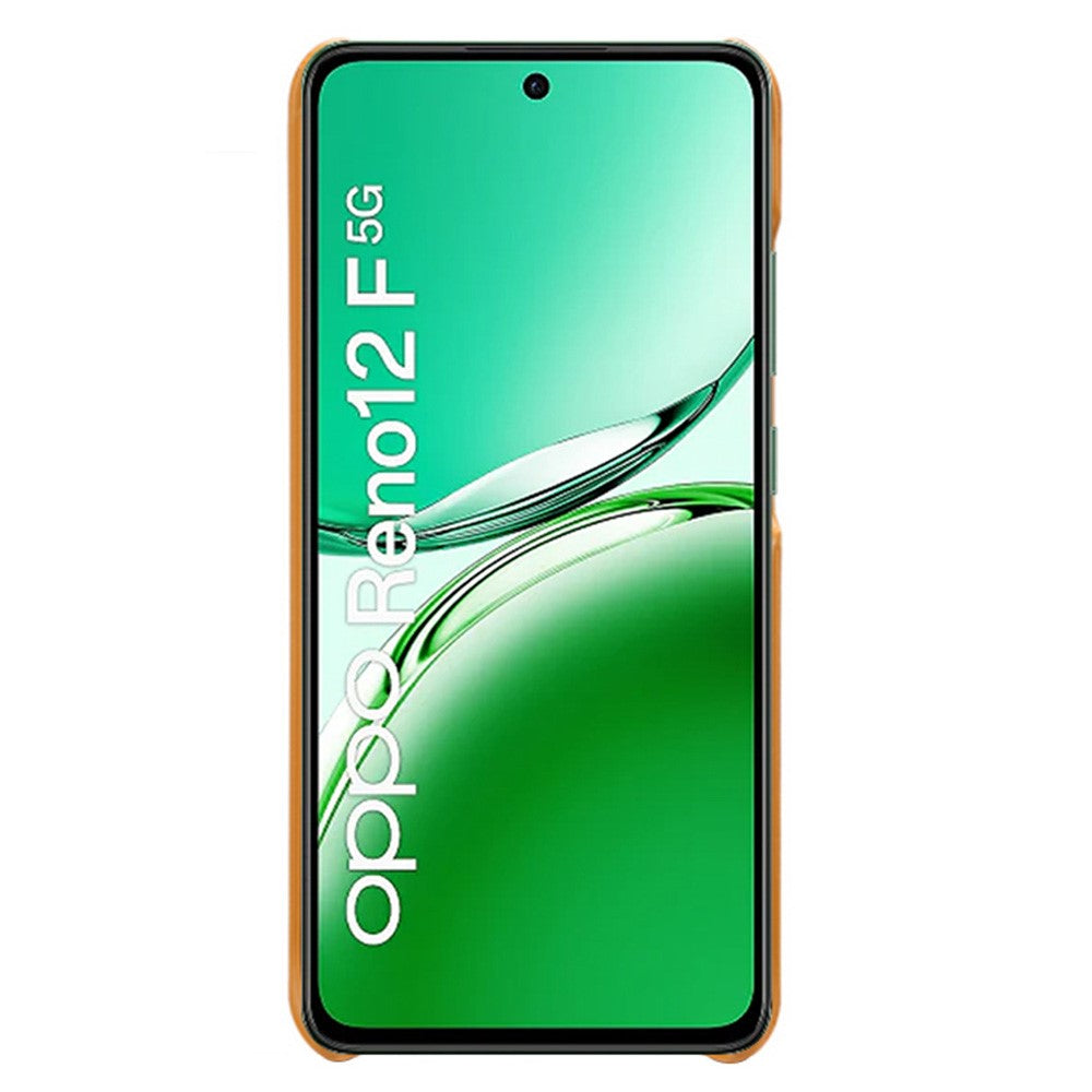 Oppo Reno12 F 5G-skal med dubbla kortplatser i PU-läder + hårt PC-mobilskal