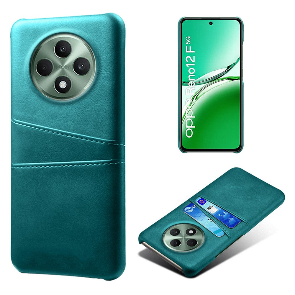 Oppo Reno12 F 5G-skal med dubbla kortplatser i PU-läder + hårt PC-mobilskal
