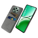Oppo Reno12 F 5G-skal i tyg + hårt PC-mobilskal med dubbla kortplatser