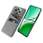 Oppo Reno12 F 5G-skal i tyg + hårt PC-mobilskal med dubbla kortplatser
