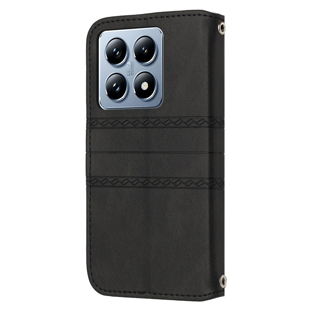 For Xiaomi 14T Pro Case Wallet PU Leather Imprinted Pattern Phone Cover