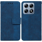 For Xiaomi 14T Pro Case Geometry Pattern Leather Wallet Phone Cover with Wrist Strap