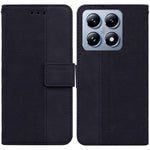 For Xiaomi 14T Pro Case Geometry Pattern Leather Wallet Phone Cover with Wrist Strap