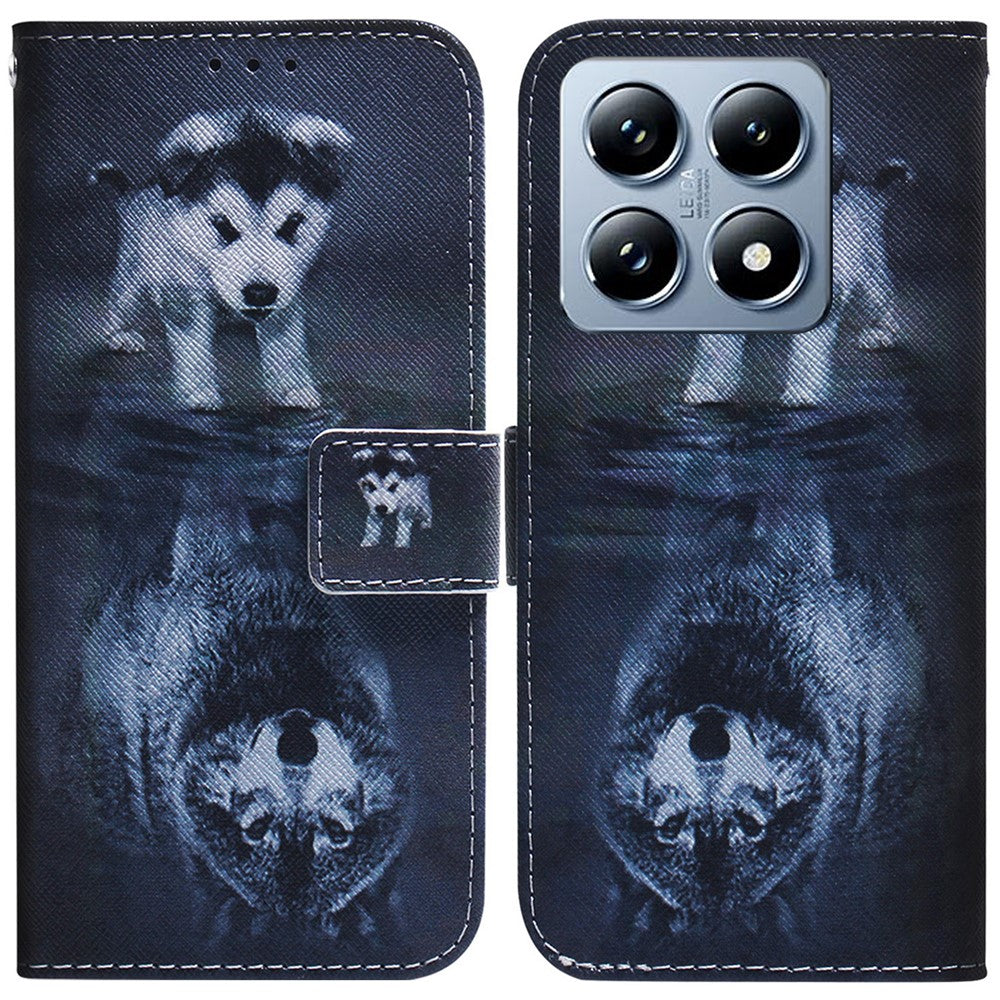 For Xiaomi 14T Pro Wallet Case Pattern Print Leather Phone Cover
