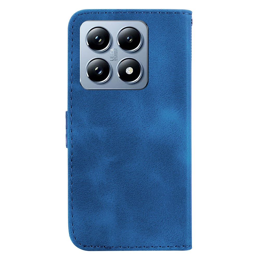 For Xiaomi 14T Pro Stand Case 7-Shaped Pattern Imprint Leather Phone Cover