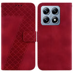 For Xiaomi 14T Pro Stand Case 7-Shaped Pattern Imprint Leather Phone Cover